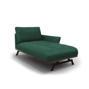 Chaise longue de angulo derecho de tejido estructural verde