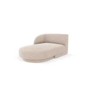 Chaise longue de angulo izquierdo de tejido chenilla beige