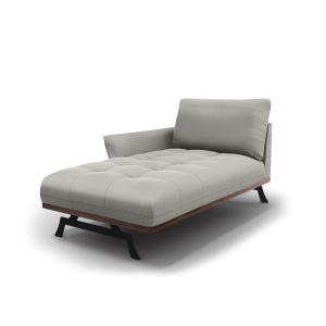 Chaise longue de angulo izquierdo de tejido estructural gri…