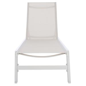 Chaise-longue de exterior aluminio blanco