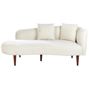 Chaise longue de tejido blanco