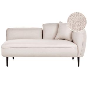 Chaise longue derecho bouclé beige claro