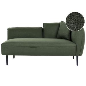 Chaise longue derecho bouclé verde oscuro
