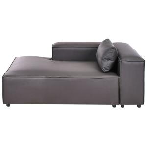 Chaise longue derecho  Piel sintética Negro