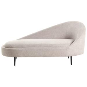 Chaise longue derecho  Tela Gris pardo