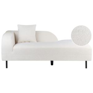 Chaise longue izquierdo bouclé blanco
