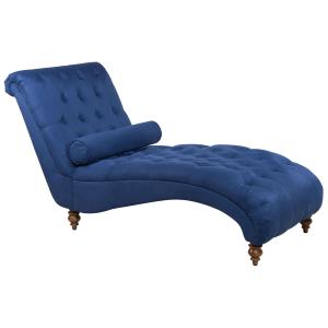 Chaise longue tapizado azul