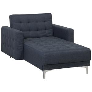 Chaise longue tela gris oscuro
