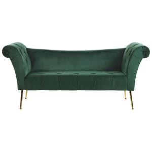 Chaise longue terciopelo verde oscuro