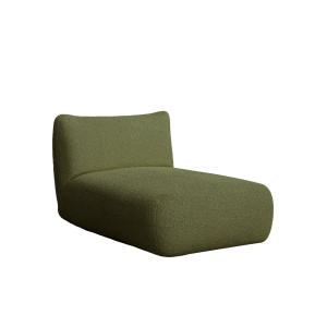 Chaise longue verde bouclé 100 x 148 cm