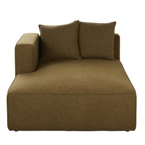 Cheslong (ángulo izquierdo) para sofá modular verde caqui