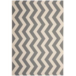 Chevron gris/neutral alfombra 200 x 290