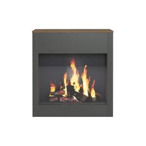 Chimenea decorativa falsa con pantalla led en aglomerado gr…