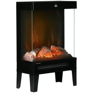Chimenea eléctrica vertical 40.5x20x62 cm negro