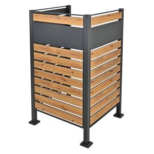 Cobertizo de exterior para 1 cubo 50 x 91 cm antracita efec…