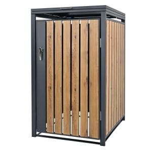Cobertizo de exterior para 1 cubo 68x80x116,3cm antracita m…