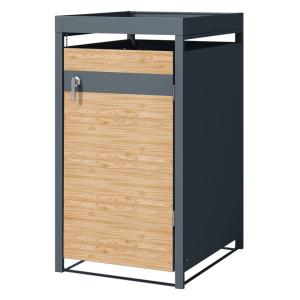 Cobertizo de exterior para 1 cubo de basura 240l antracita…