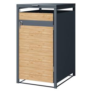 Cobertizo para 1 cubo 240l antracita aspecto alerce tapa y…