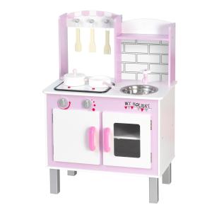 Cocina de juguete 55x30x80 cm rosa