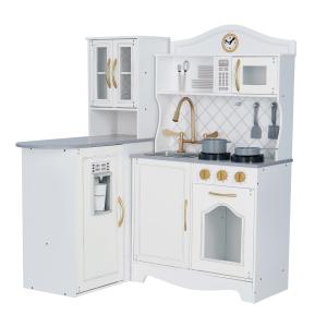 Cocina de madera para niños 106.7 cm, blanco