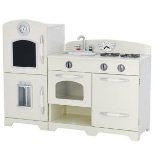 Cocina de madera para niños 79.4 cm, marfil