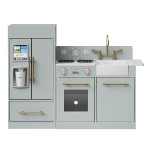 Cocina de madera para niños 81 cm, gris