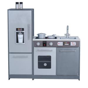 Cocina de madera para niños 82.6 cm, gris