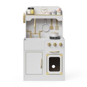 Cocina de madera para niños 90.2 cm, blanco