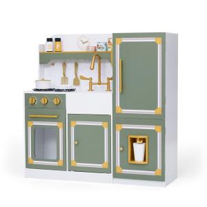 Cocina de madera para niños 91.4 cm, verde
