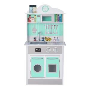 Cocina de madera para niños 92.7 cm, gris/verde