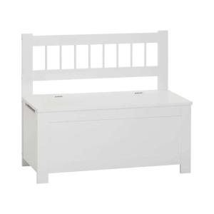 Cofre infantil de madera blanco 74,5x34x64cm