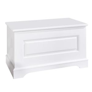 Cofre para juguetes madera maciza y mdf  blanco