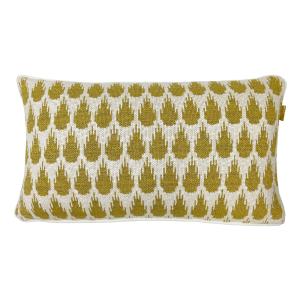 Cojín botánico tejido dorado algodón 35x60