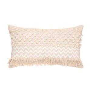 Cojín de algodón beige 30x50x15cm