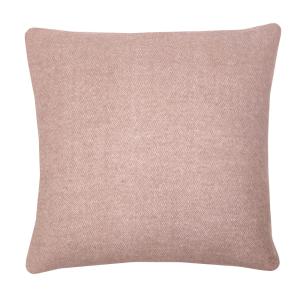 Cojín de lana cuadrado doble cara rosa brumoso 50x50