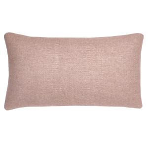 Cojín de lana rectangular doble cara rosa brumoso 35x60