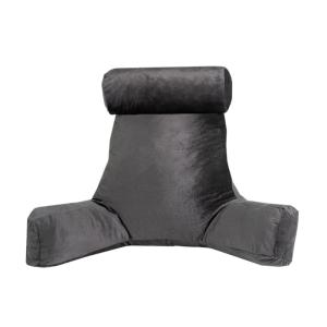 Cojín de lectura terciopelo desenfundable 80x50x70 cm gris