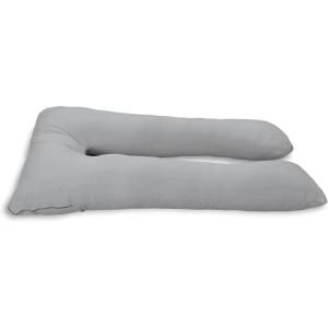 Cojín de maternidad con funda de algodón 150x80 cm gris