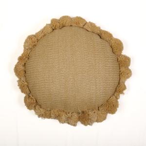 Cojín efecto rafia - Forma de sol - 50x15cm