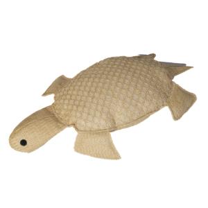 Cojín efecto rafia - Forma de tortuga - 60x20cm