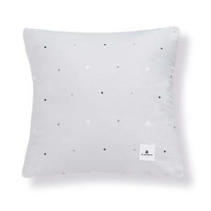 Cojín infantil cuadrado (35x35 cm) gris claro con estrellas