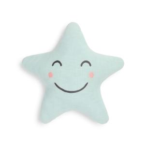 Cojín infantil estrella  stari color azul aqua. Algodón (43…