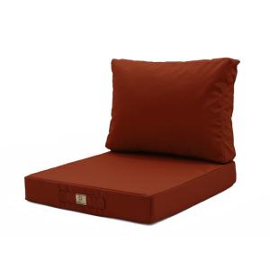 Cojín para salón de jardín desenfundable, terracota, 50x50c…