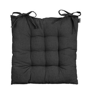 Cojín para silla de algodón negro 46x46