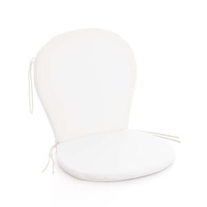 Cojín para silla de exterior 100% algodón blanco 48x90 cm