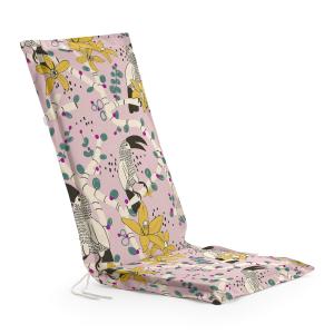 Cojín para silla de jardín 100% algodón rosa 101x41x4
