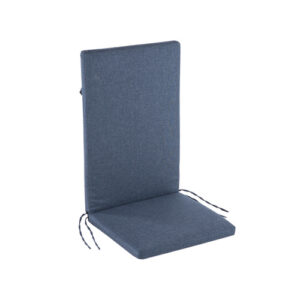 Cojín para sillón de jardín reclinable azul 114x48x5cm