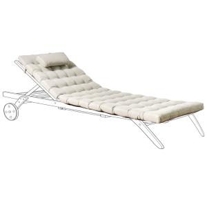 Cojín para tumbona  192 x 56 cm Gris pardo