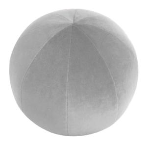 Cojin pelota de terciopelo gris