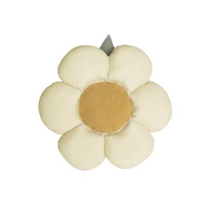 Cojín pequeña daisy de algodón blanco ø 35 cm